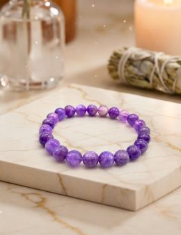 Bracelet perles 8mm - Améthyste
