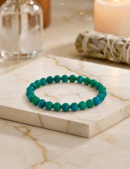 Bracelet perles 8mm - Chrysocolle