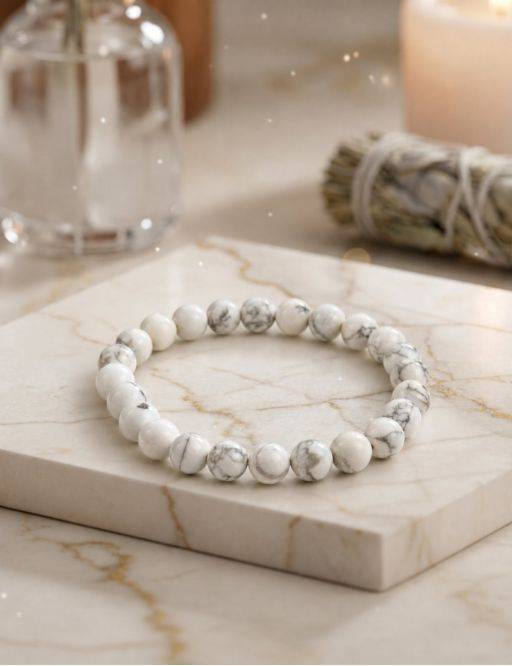 Bracelet perles 8mm - Howlite