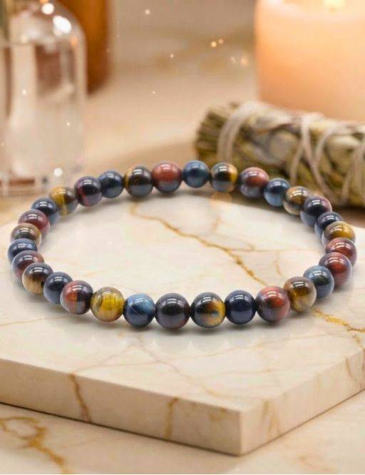 Bracelet Protection Tigre Taureau Faucon 6mm