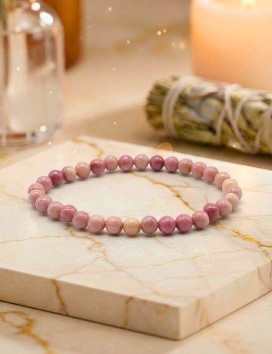 Bracelet Rhodonite Unie perles 6mm