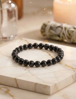 Bracelets perles - 8 mm - Agate noire