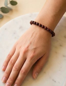 Bracelet perles Oeil de Taureau 8 mm
