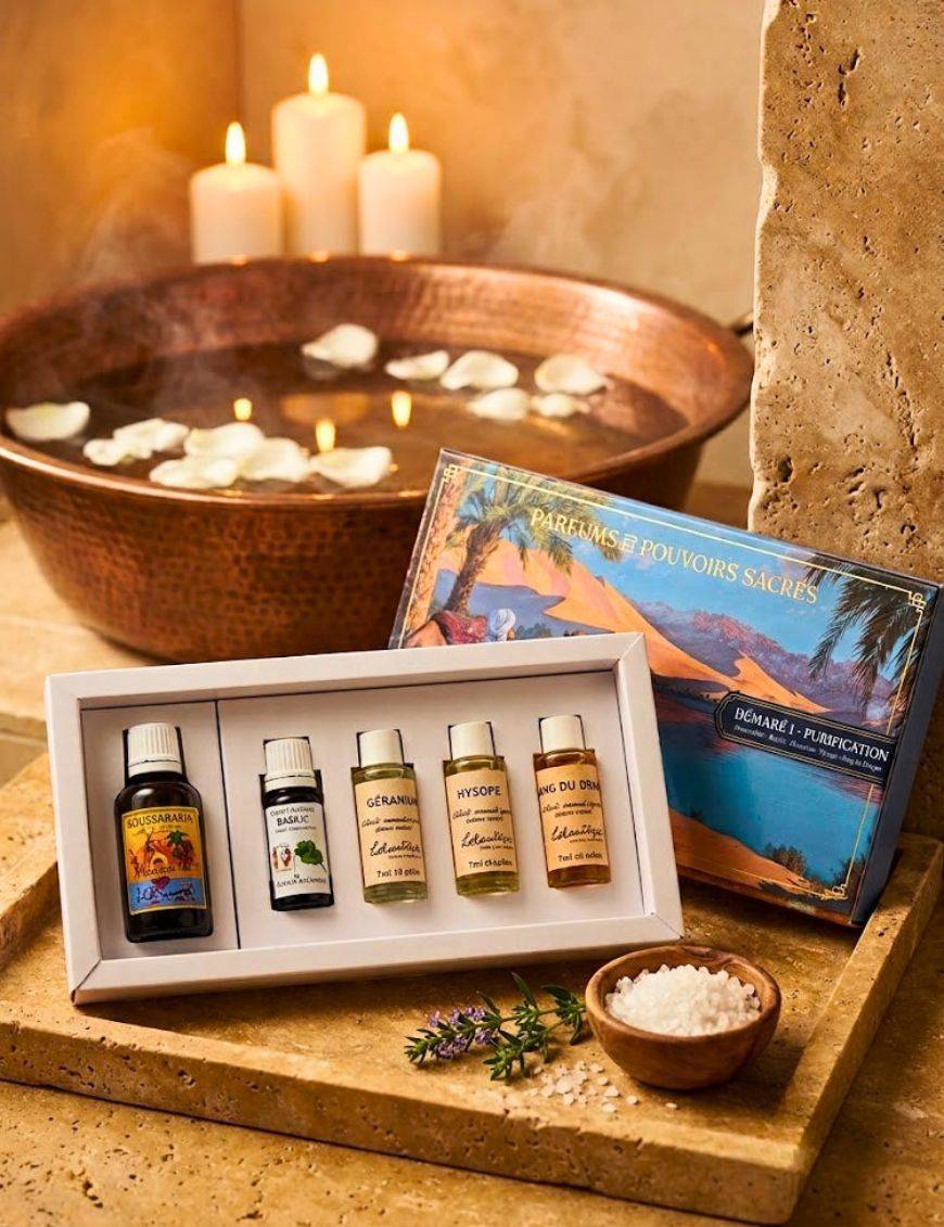 Bain Démaré - Purification et Dégagement - 1er bain - Coffret de Parfums Aoussarabia