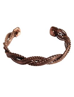 Bracelet en Cuivre – Tresse d’Éternité