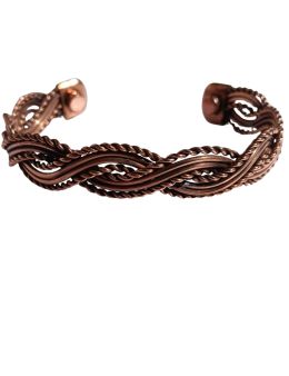 Bracelet en Cuivre – Tresse d’Éternité