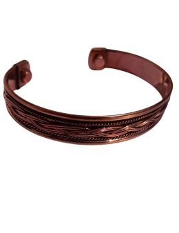 Bracelet Magnétique en Cuivre – Vagues Entrelacées Bracelet Magnétique en Cuivre – Vagues Entrelacées