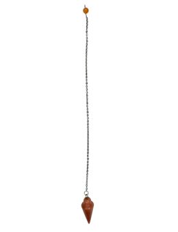 Pendule Conique Cornaline Rubanée 3cm