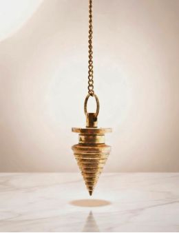 Pendule divinatoire métal conique avec chaîne