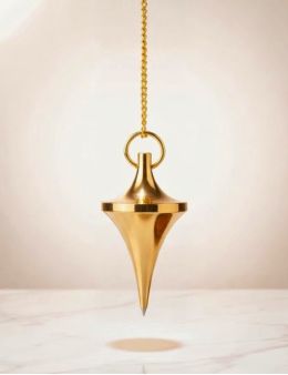 Pendule divinatoire métal doré conique | Le classique radiesthésie