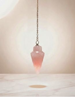 Pendule divinatoire Quartz Rose conique 3cm | Amour de soi