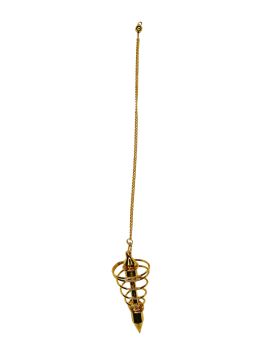 Pendule divinatoire XL métal Spirale dorée