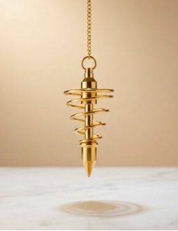 Pendule spirale dorée XL grand modèle | Radiesthésie