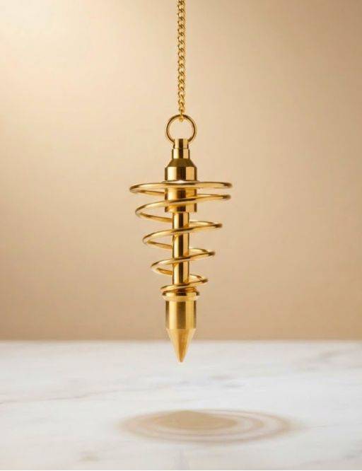 Pendule spirale dorée XL grand modèle | Radiesthésie