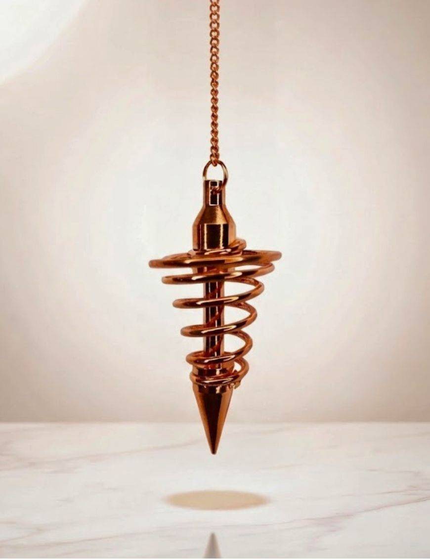 Pendule spirale cuivrée grand modèle | Radiesthésie