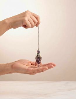 Pendule Orgonite Amethyste 6 faces