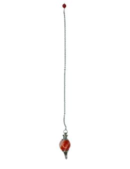 Pendule cornaline : vitalité, courage & radiesthésie