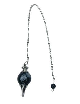 Pendule Obsidienne neige : Intuition & ancrage en radiesthésie