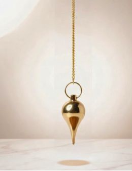 Pendule métal goutte argenté ou doré : radiesthésie