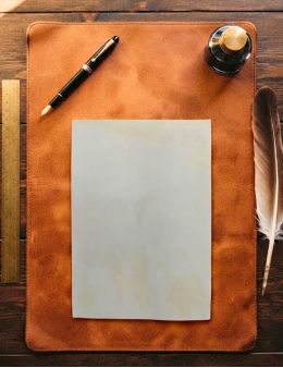 Parchemin chèvre A5 fait main : grande page pour grimoire