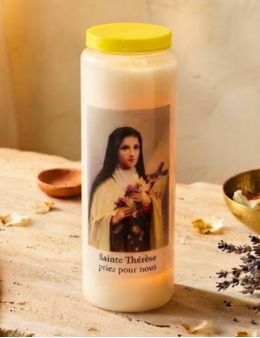 Bougie de neuvaine Ste Thérèse + prière