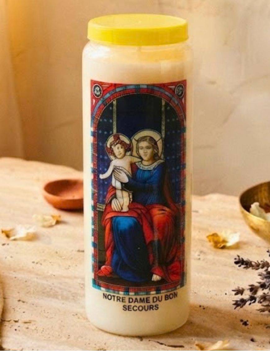 Neuvaine vitrail Notre Dame du Bon Secours : aide et paix