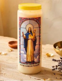 Neuvaine vitrail Notre Dame du Rosaire : chapelet, 9 jours