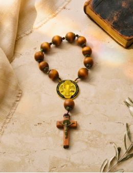 Dizainier Saint Benoit grosses perles de bois