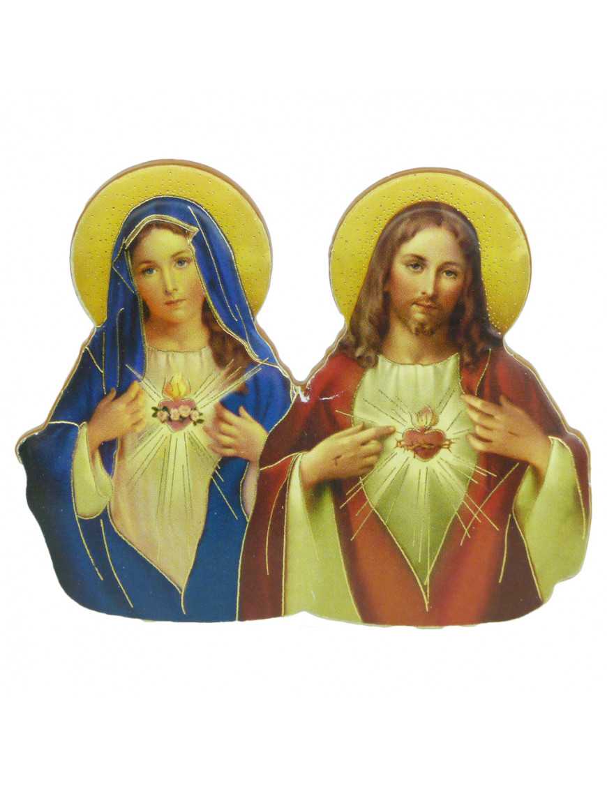 Magnet bois 2D Sacré Soeur de Marie et Jésus