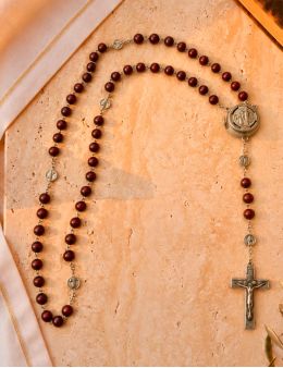 Chapelet chaine Apparition Notre Dame de Lourdes avec coeur électonique