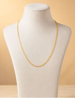 Chaîne en plaqué or - Maillon 2 mm - Longueur 45 cm
