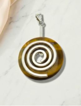 Pendentif Argenté Porte Donut / Pi 