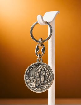 Porte-clé Notre Dame de Lourdes - Acier Porte-clé Notre Dame de Lourdes - Acier