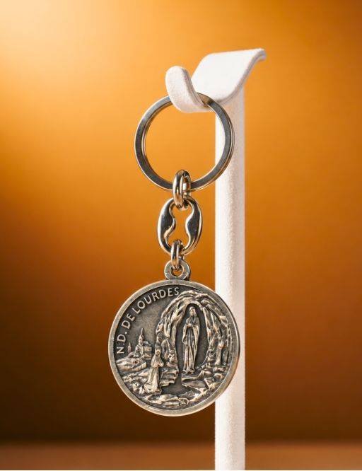 Porte-clé Notre Dame de Lourdes - Acier Porte-clé Notre Dame de Lourdes - Acier