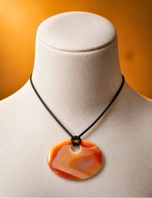 Pendentif cornaline ovale : la pierre de la vitalité