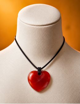 Pendentif cœur cornaline : la pierre du signe Vierge