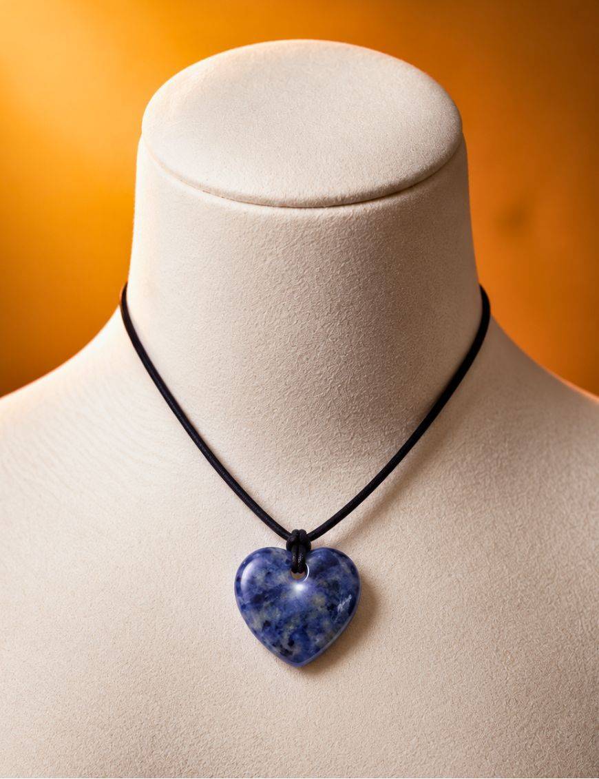 Pendentif coeur Zodiac Sagittaire Sodalite 