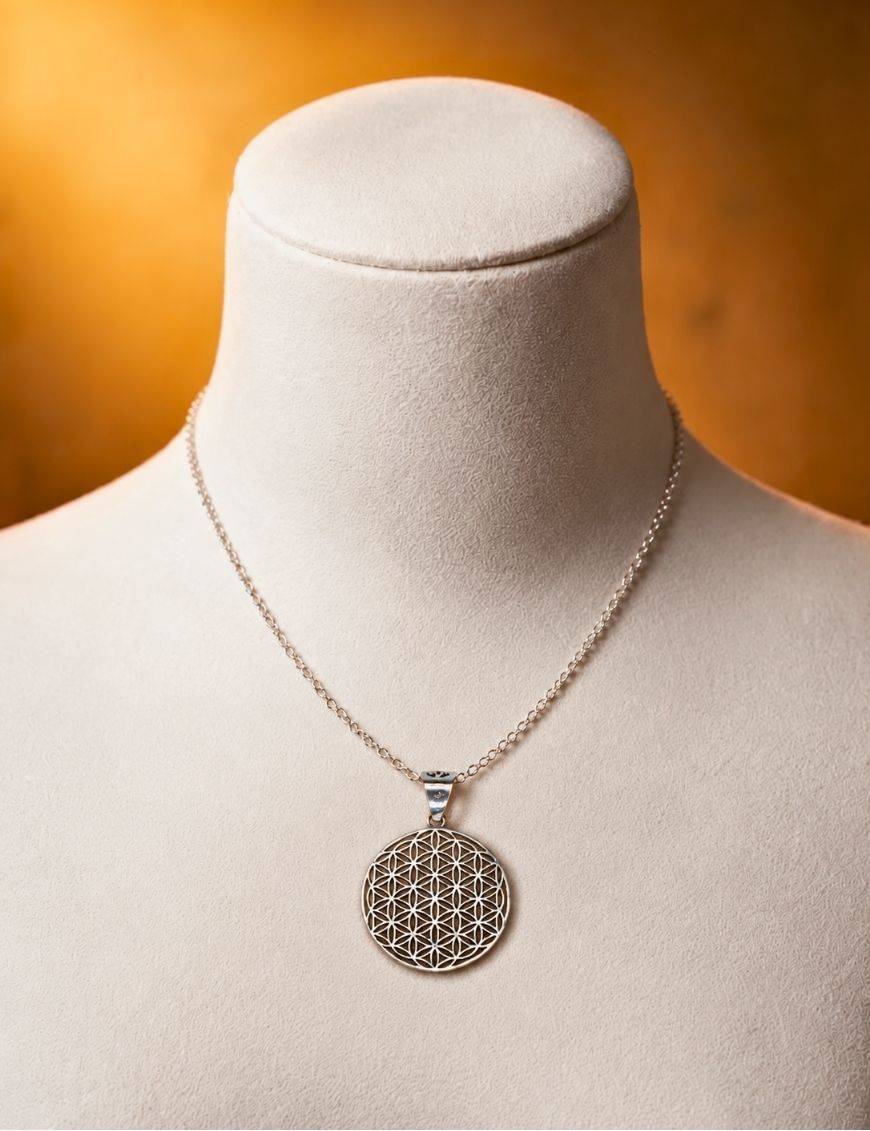 Pendentif Fleur de Vie argent 925 30 mm | Harmonie