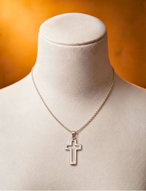 Pendentif argent 925 croix chrétienne
