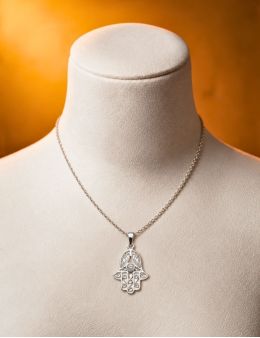 Pendentif argent 925 Main de Fatma ou Khamsa