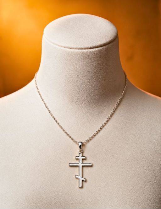 Pendentif argent Croix orthodoxe