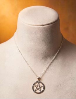 Pendentif pentagramme Argent - Points
