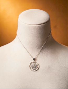 Pendentif Cube de Métatron acier inox 25 mm | Protection