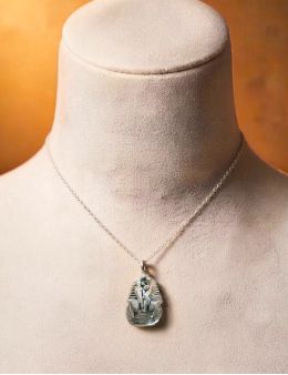 Pendentif Toutânkhamon argenté | Masque du pharaon