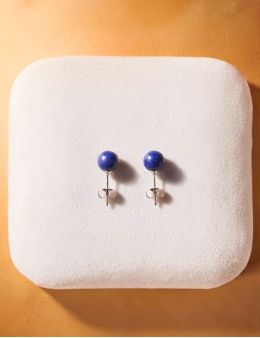 Boucles d'oreilles perle 6mm - Lapis lazuli