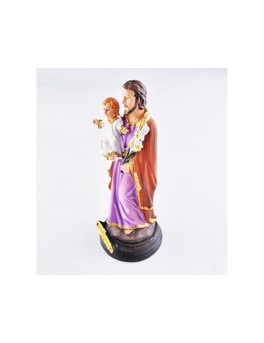 Statue résine peinte à la main Saint Joseph