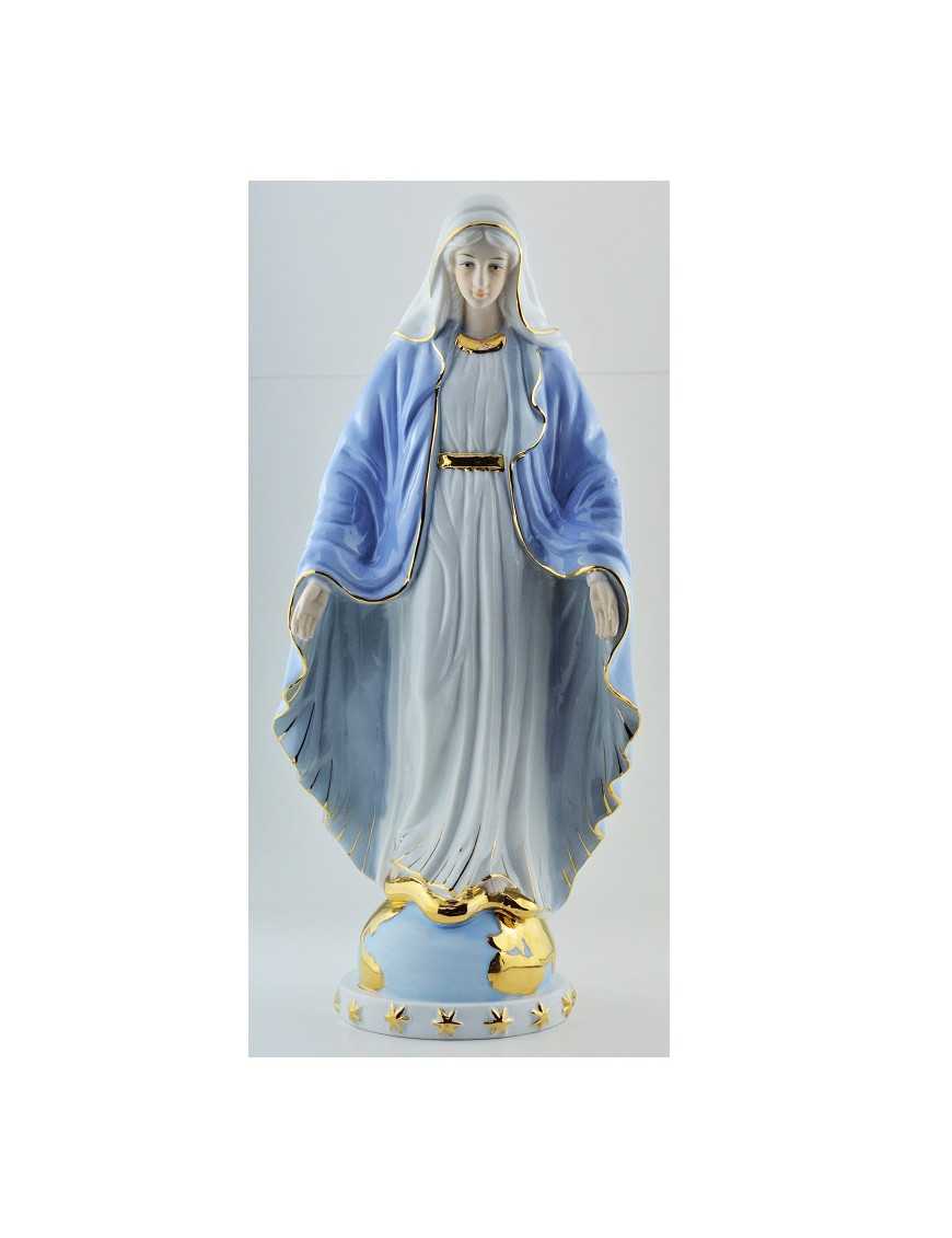 Statue Vierge Miraculeuse en porcelaine 25 cm
