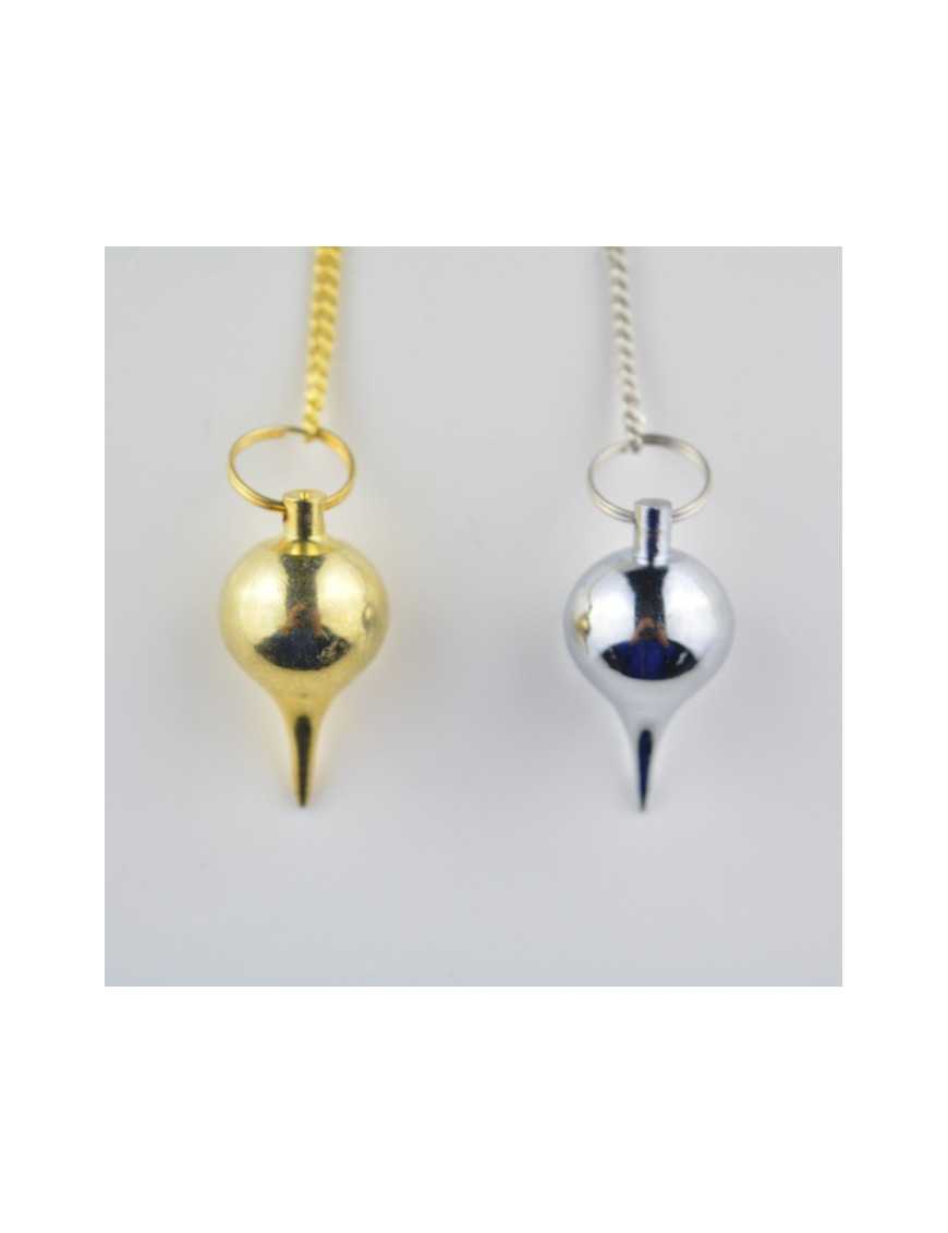 Pendule métal goutte avec chaîne 2,5 cm