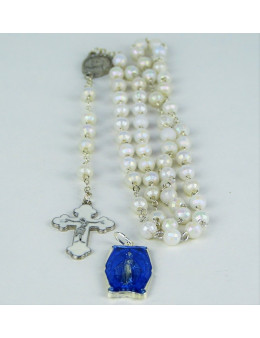 Chapelet chaînette avec croix et médaille émaillées