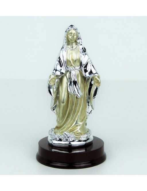 Statue argentée Vierge Miraculeuse 11 cm